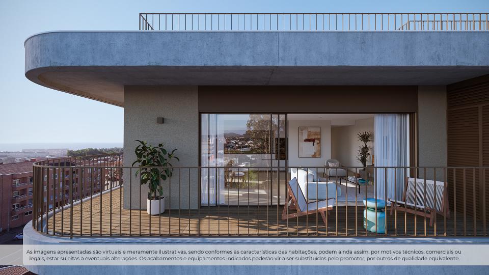 Varanda com vista para a sala