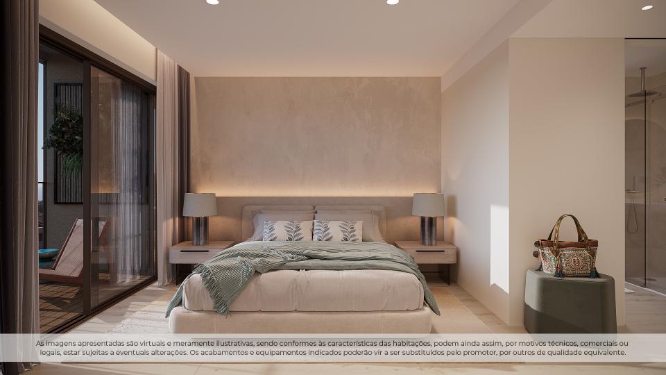 Suite com acabamentos premium
